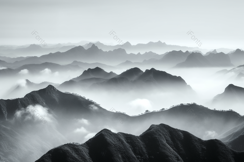 山脉云海风景山脉连云户外美景摄影,高清,摄影图,摄影图片,图片大全,摄影图免费下载